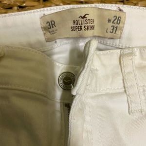 Hollister white skinny jeans 3R